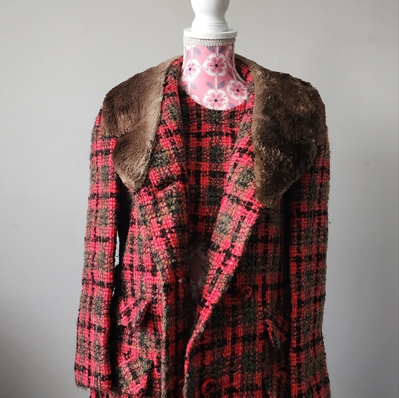 EUC Vintage Monteselli Tweed Coat (M) - Picture 2 of 8